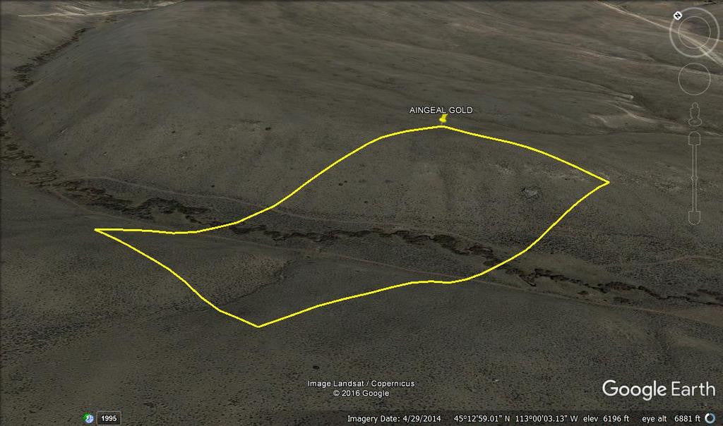 AINGEAL GOLD Placer Mining Claim, Taylor Creek, Beaverhead County, Montana