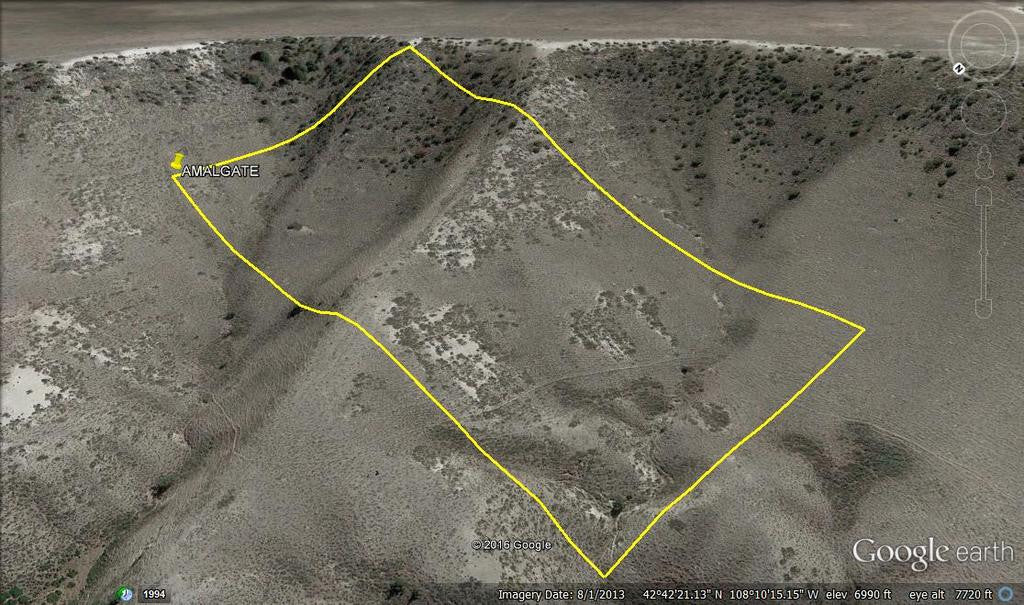 AMALGATE, Placer Mining Claim, Cedar Rim, Fremont County, Wyoming