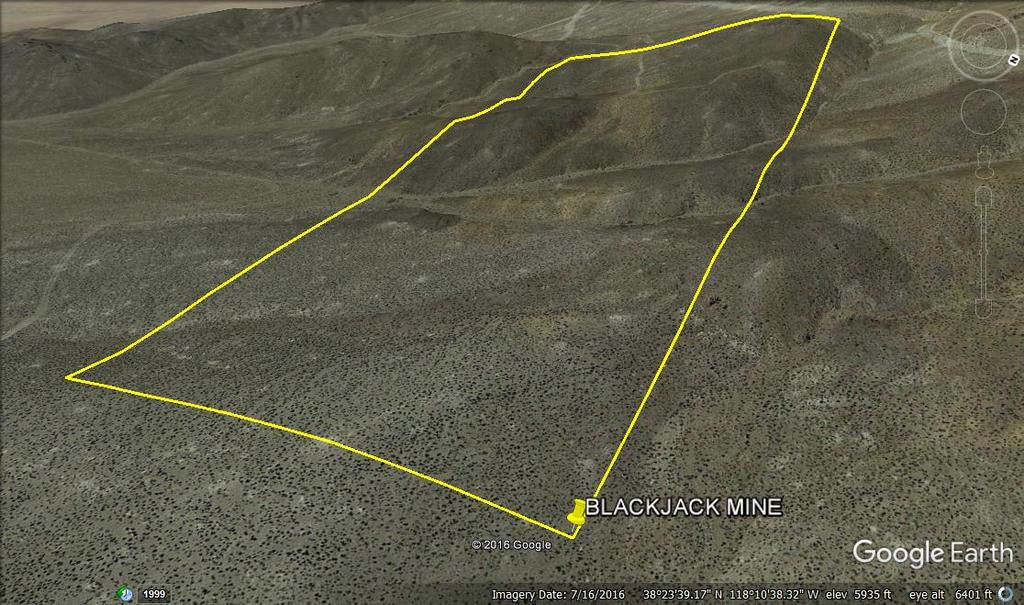 BLACK JACK MINE Lode Mining Claim, Fitting District, Mineral County, Nevada