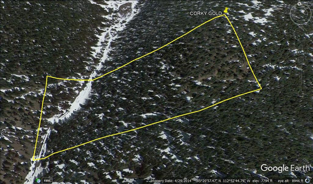 CORKY GOLD Placer Mining Claim, Trout Creek, Beaverhead County, Montana