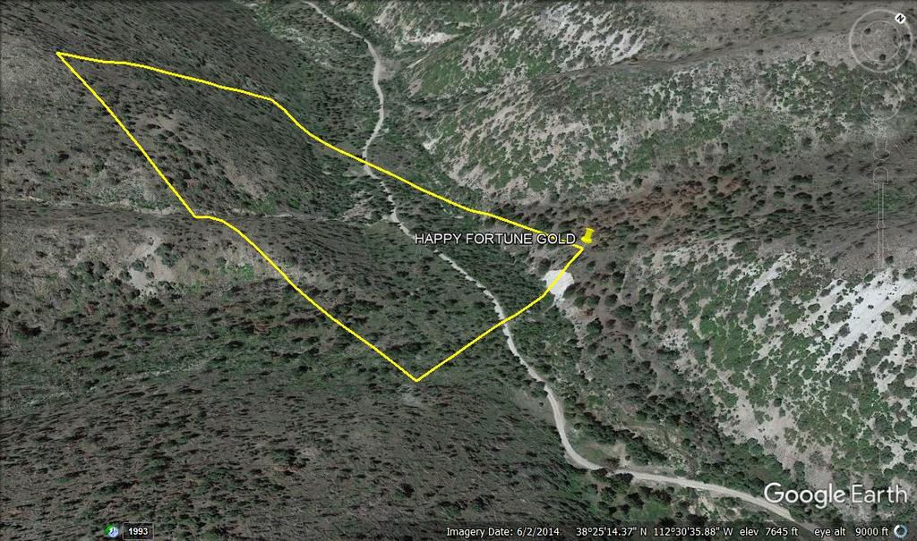 HAPPY FORTUNE GOLD Placer Mining Claim, Indian Creek, Beaver County, Utah
