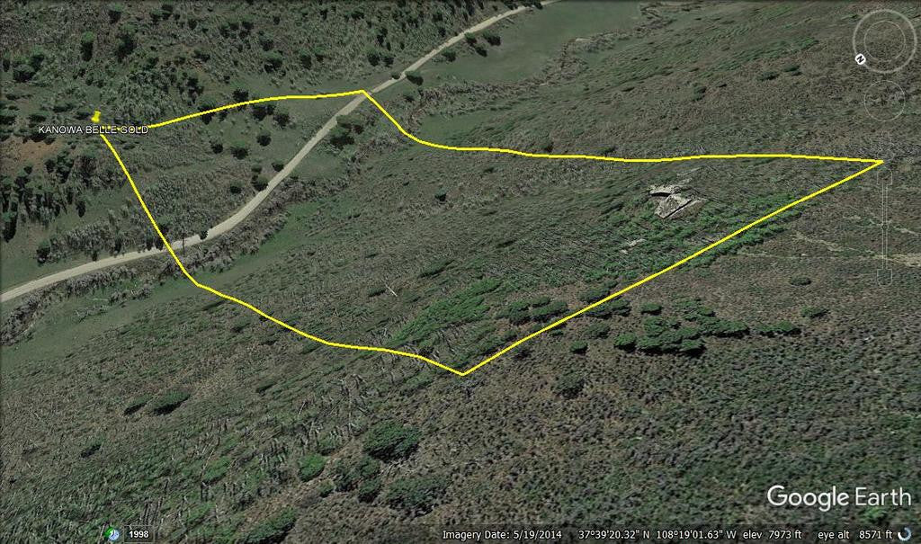 KANOWNA BELLE GOLD Placer Mining Claim, Cottonwood Creek, Dolores County, Colorado