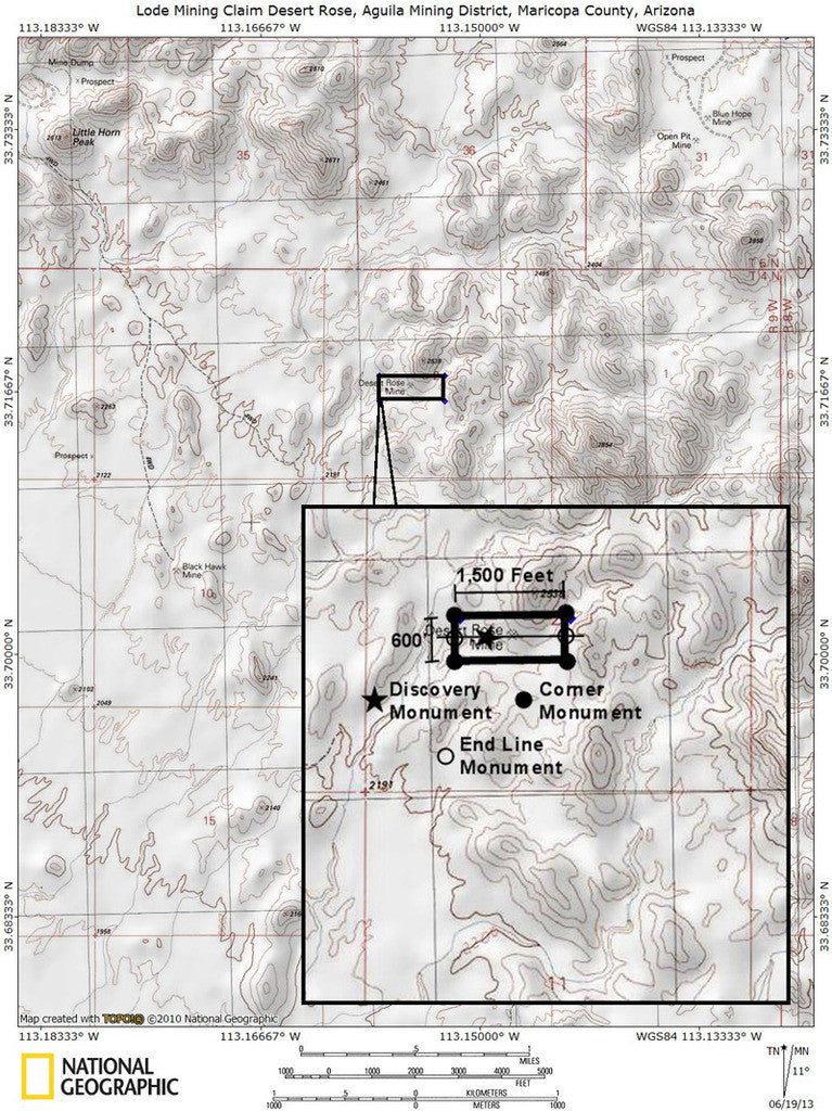 DESERT ROSE Lode Mining Claim, Aguila, Maricopa County, Arizona