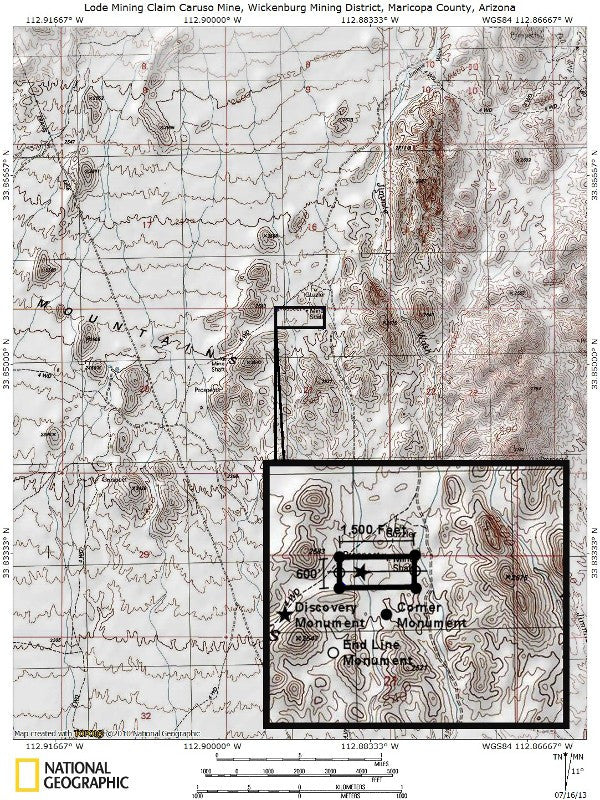 CARUSO Lode Mining Claim, Wickenburg District, Maricopa County, Arizona