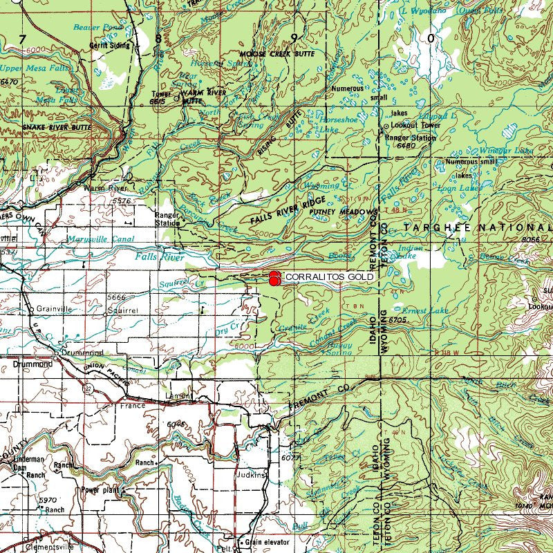 CORRALITOS GOLD Placer Mining Claim, Squirrel Creek, Fremont County, Idaho