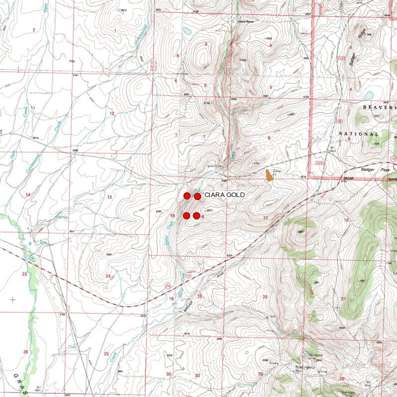 CIARA GOLD Placer Mining Claim, Taylor Creek, Beaverhead County, Montana