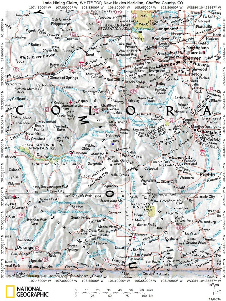 KONTES Lode Mining Claim, Mount White, Chaffee County, Colorado