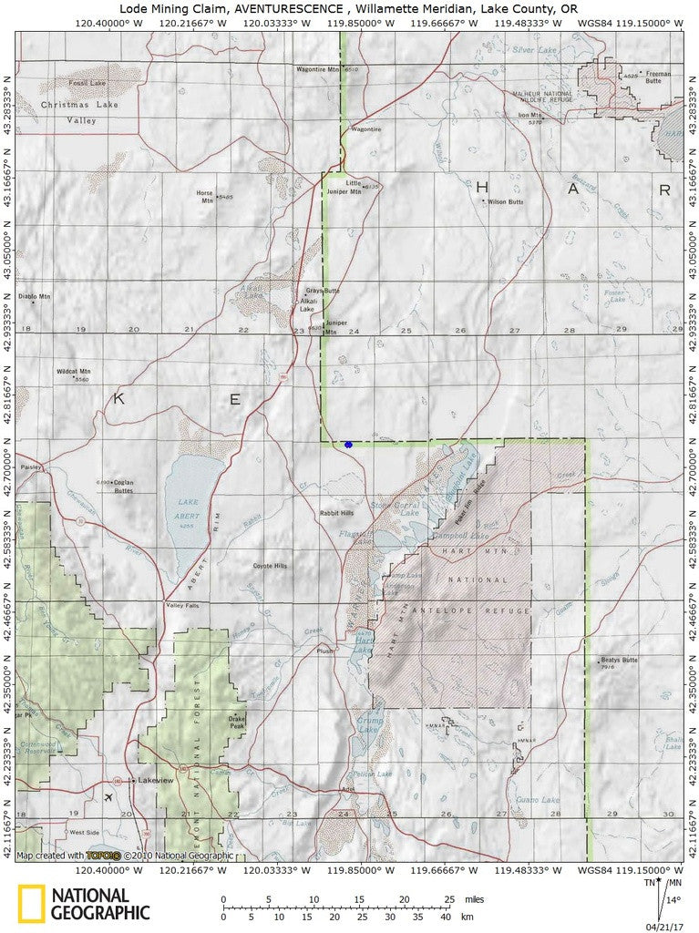 AVENTURESCENCE Lode Mining Claim, Sunstone District, Lake County, Oregon