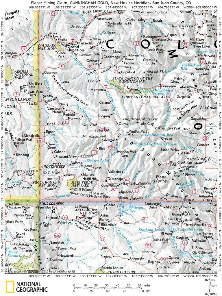 CUNNINGHAM GOLD Placer Mining Claim, S. Fork Mineral Creek, San Juan County, Colorado