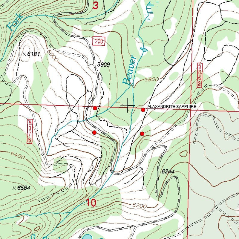 ALAXANDRITE SAPPHIRE Placer Mining Claim, Beaver Creek, Granite County, Montana