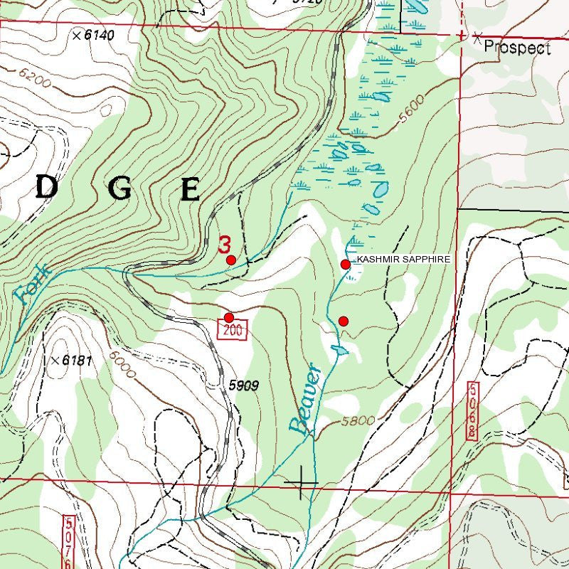 KASHMIR SAPPHIRE Placer Mining Claim, Beaver Creek, Granite County, Montana