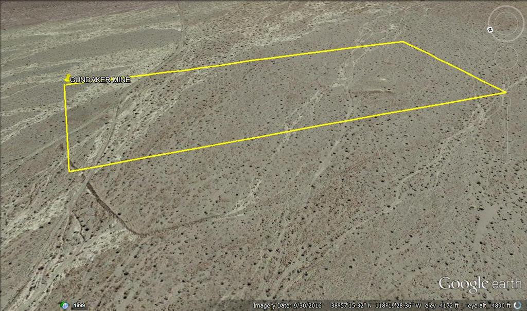 GUNDAKER MINE Lode Mining Claim, Sand Springs District, Mineral County, Nevada