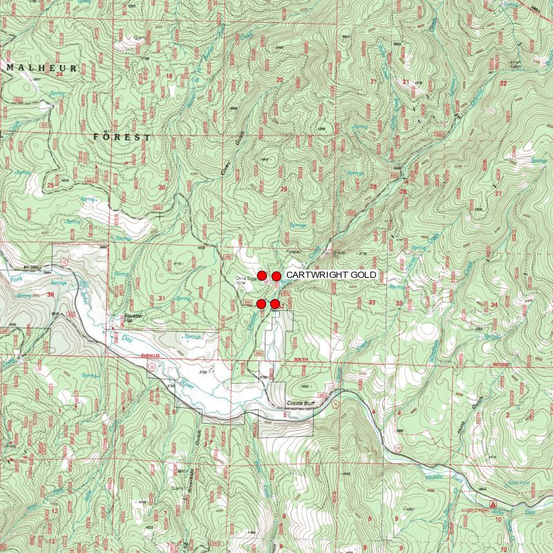 CARTWRIGHT GOLD Placer Mining Claim, Granite Boulder Creek, Grant County, Oregon