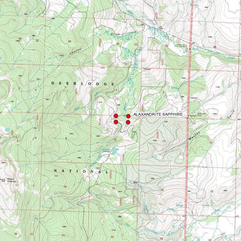 ALAXANDRITE SAPPHIRE Placer Mining Claim, Beaver Creek, Granite County, Montana